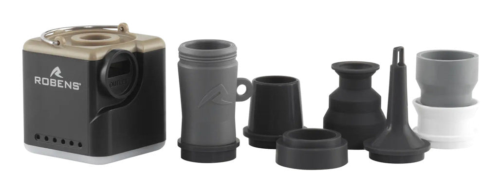 Robens Torrin 2in1 Akku-Luftpumpe – 2,4 Ah – 200 l/min, 0,65 bar – inkl. USB-Ladegerät