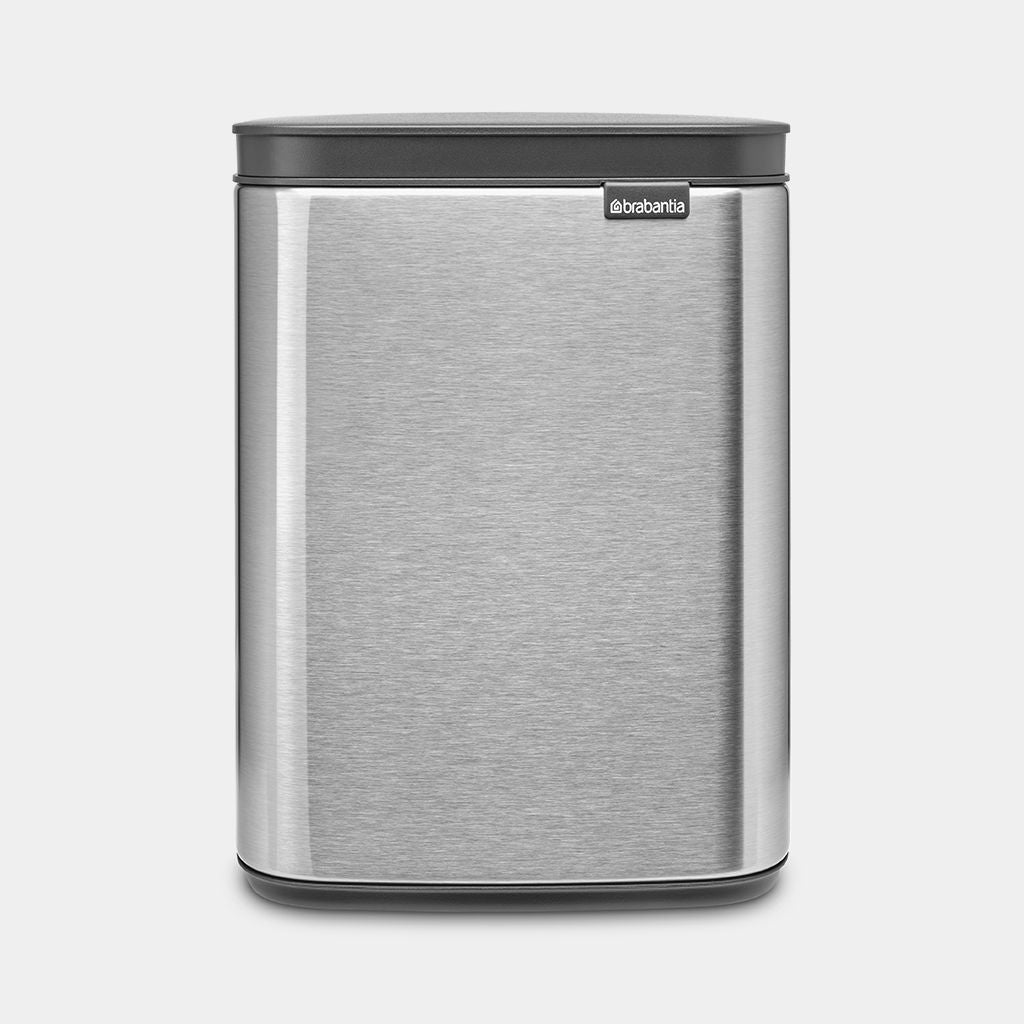 Brabantia Kosmetikeimer Bo – 4 l – Stahl, rechteckig – silber matt – Soft-Close, Anti-Fingerprint
