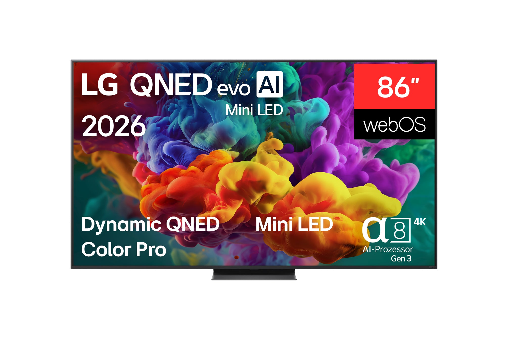 LG 86QNED87B6A – 86" TV – 4K UHD – QNED Mini-LED – webOS 26 – 120 Hz – Dolby Vision, HDR10, HLG