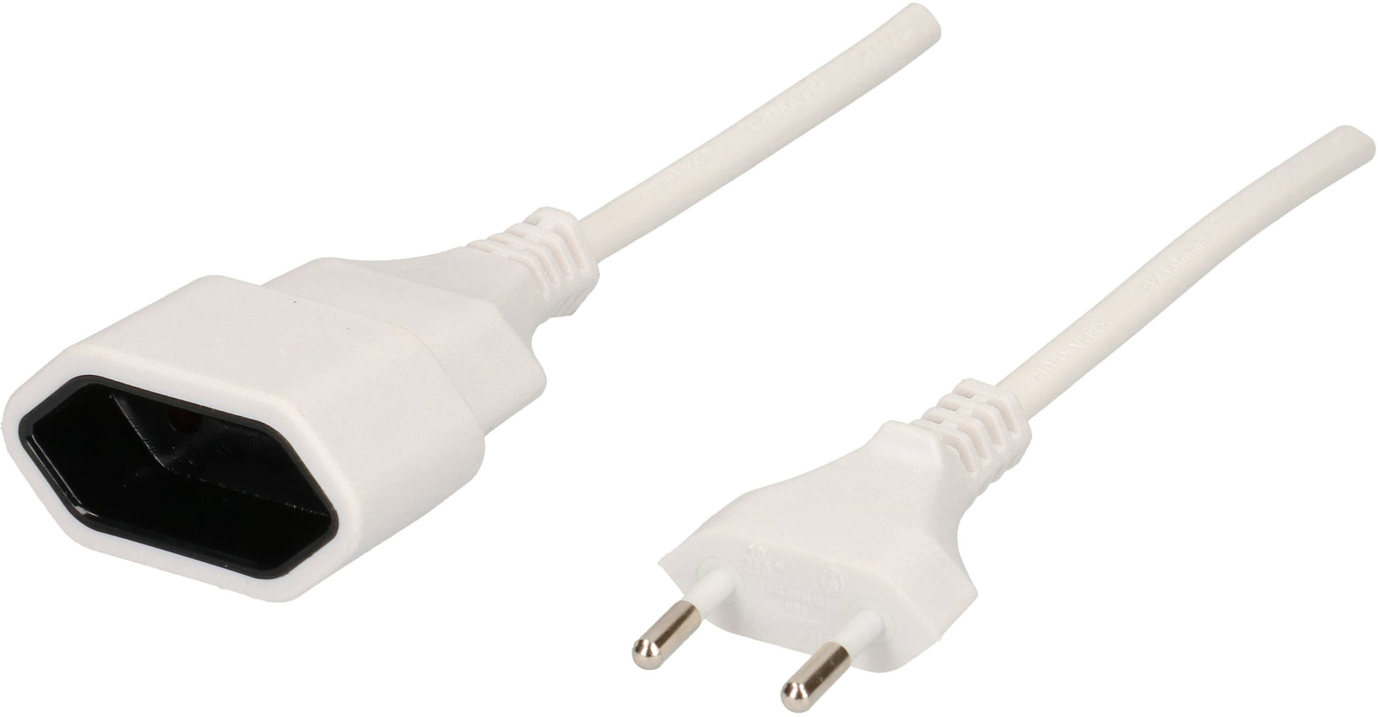 Max Hauri AG Max Hauri Verlängerungskabel – T11–T11, 3 m, 2×1 mm², weiss