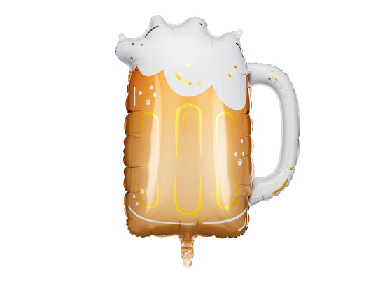 PartyDeco Folienballon Bierkrug – mehrfarbig – 54 × 66 cm – 1 Stk