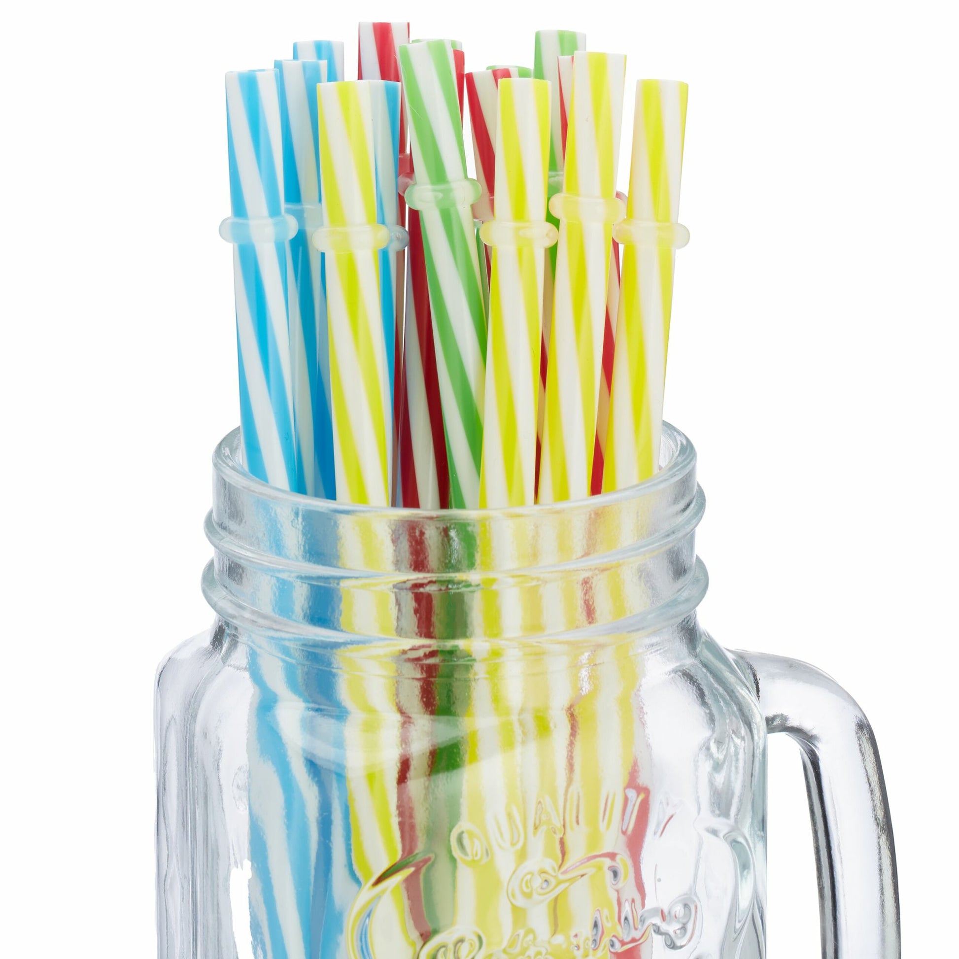 Relaxdays Trinkglas Summer – 16er Set, 500 ml, Glas, Mehrfarbig