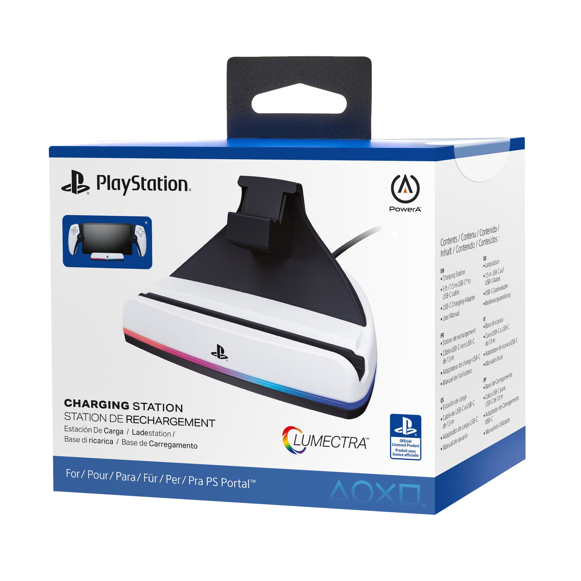 PowerA PSPW0358-01 Ladestation PS Portal – USB-C-Kabel 1,5 m, magnetischer Adapter – für PlayStation Portal