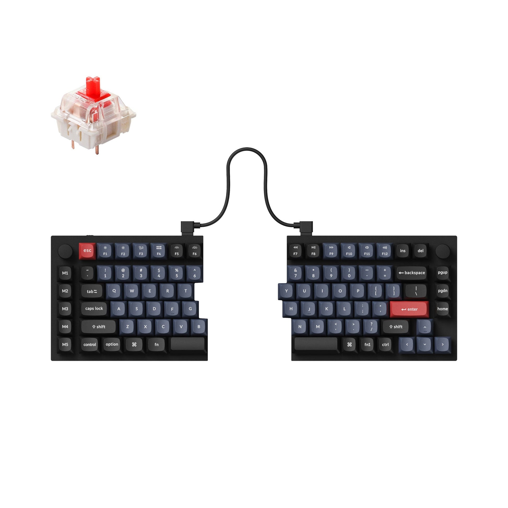 Keychron Q11 – Tastatur 75% – Mechanisch – Verkabelt, USB-C – QWERTZ (CH) – RGB – Ohne Ziffernblock
