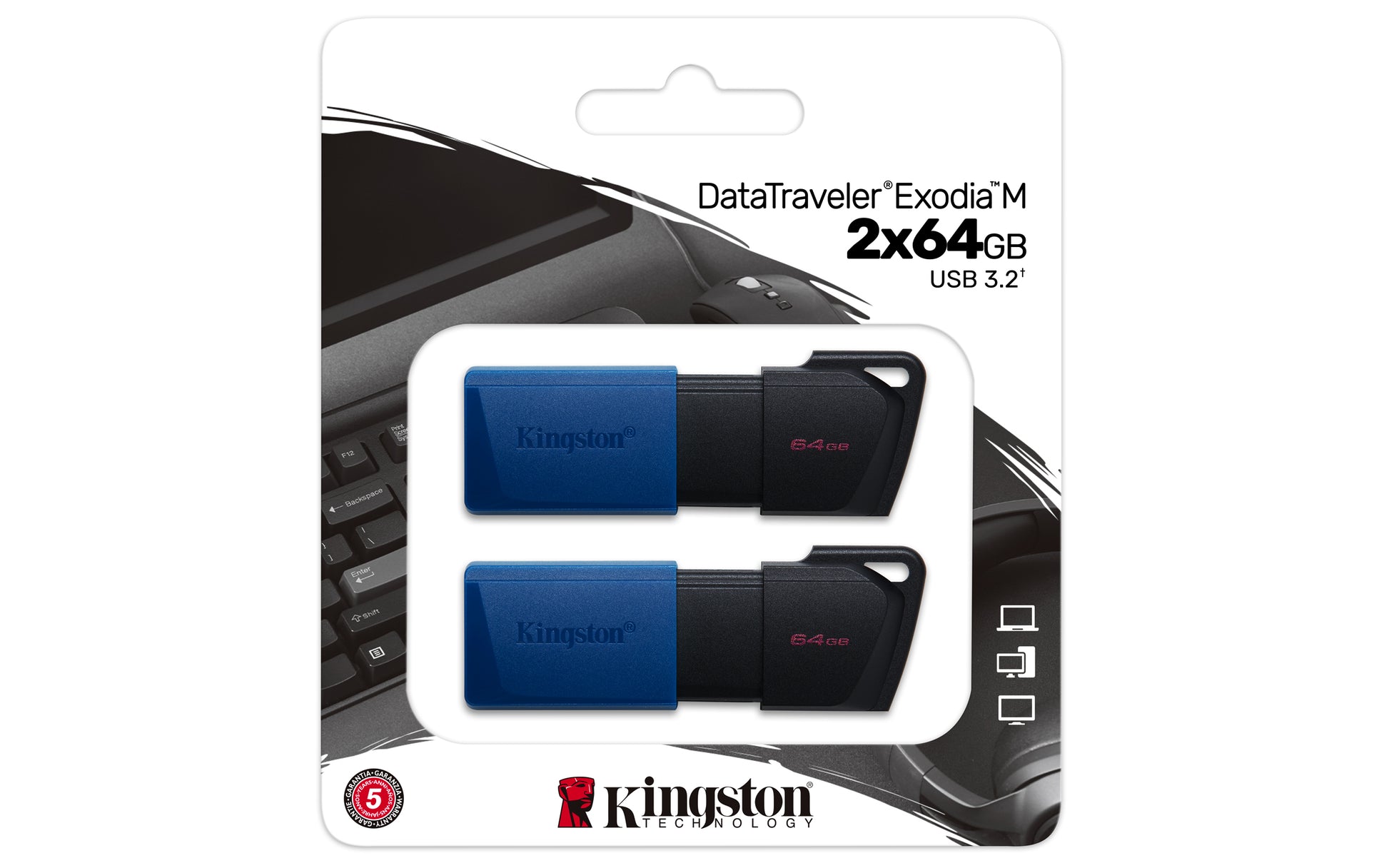 Kingston Technology Kingston DT Exodia M USB-Stick – 64 GB, USB 3.2 Gen 1, 2 Stück