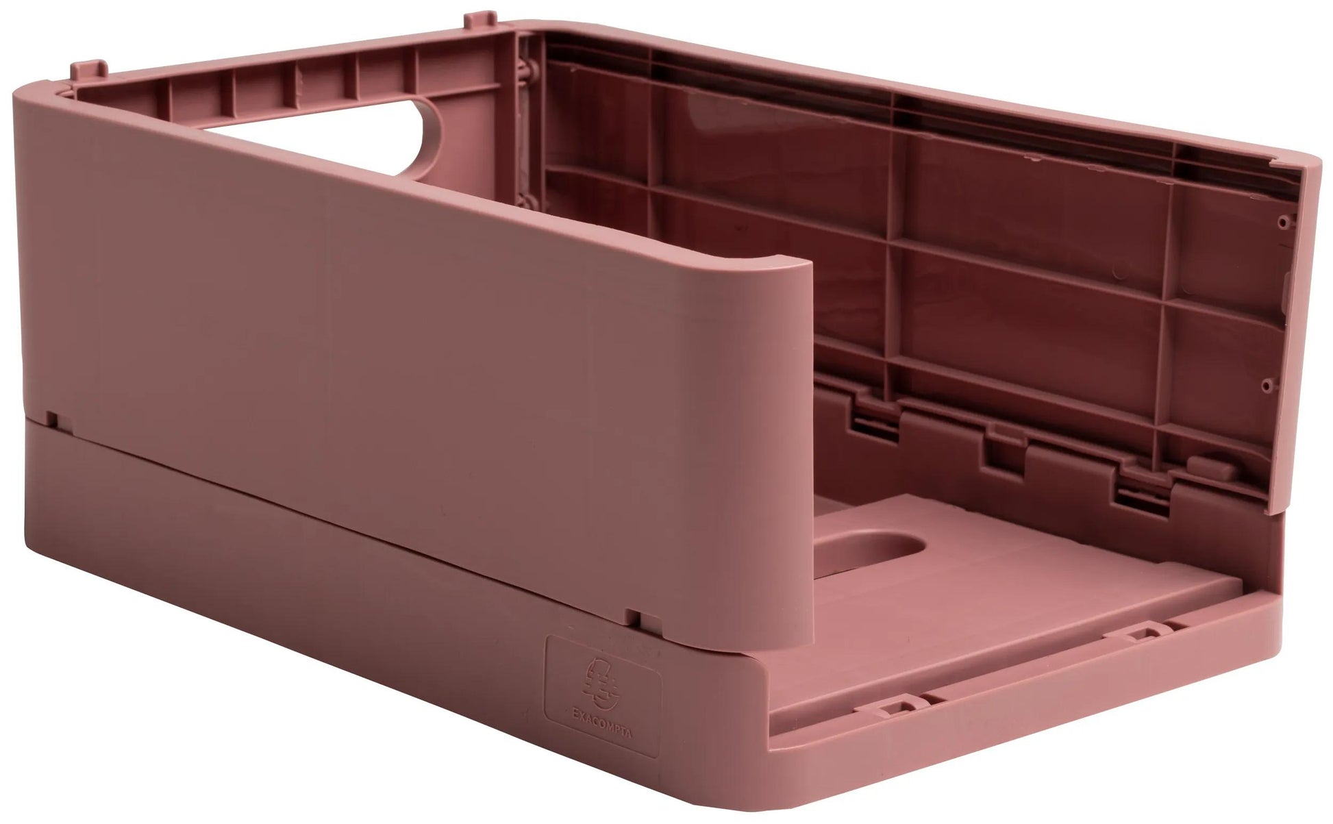Exacompta Skandi Aufbewahrungsbox – für A6+, klappbar, altrosa, Polypropylen (PP), B 188 × H 95 × T 138 mm