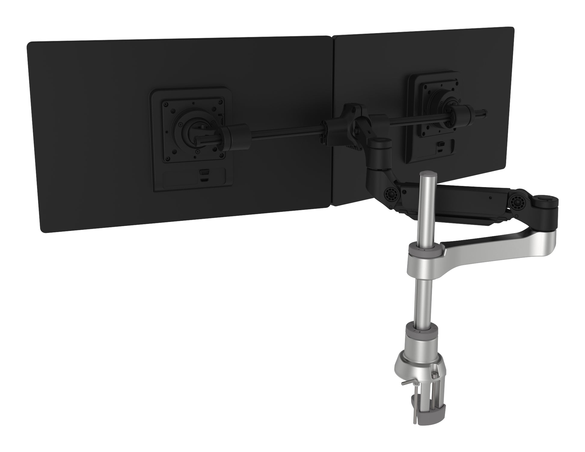 R-Go Tools CAPARO4 D2 SMARTBAR PRESSURTRUSS – Monitorarm, Dual, 2–8 kg, Schwarz/Silber