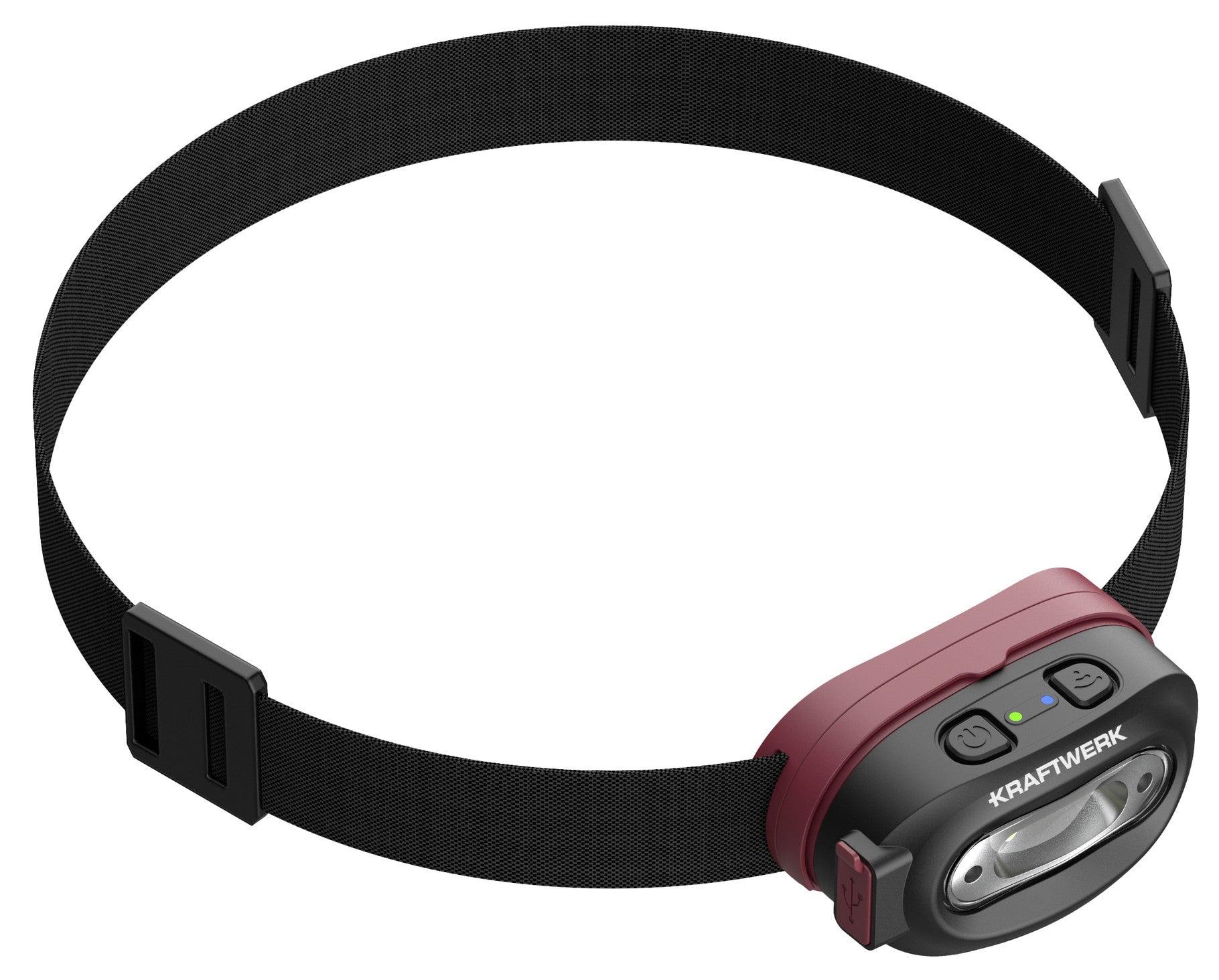 KRAFTWERK Stirnlampe COB 500 – 500 lm, IP44, Laufzeit 2,5 h – Schwarz