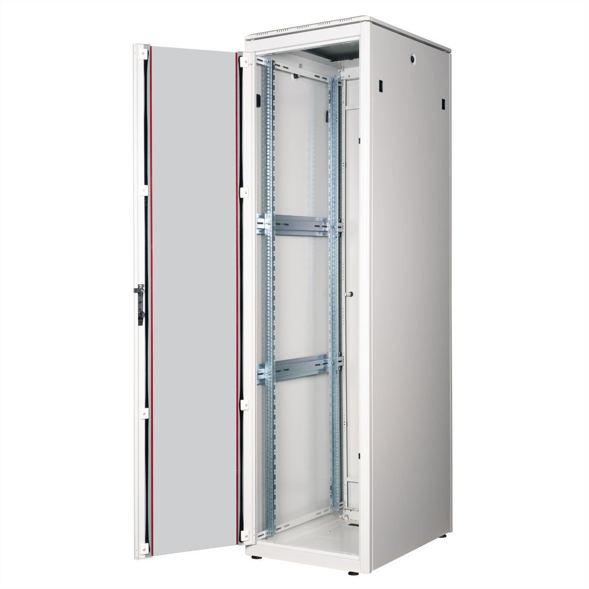 ROLINE Pro – 19" Netzwerkschrank 47U, IP20, abschliessbar, 600 × 800 × 2276 mm, lichtgrau, Stahl