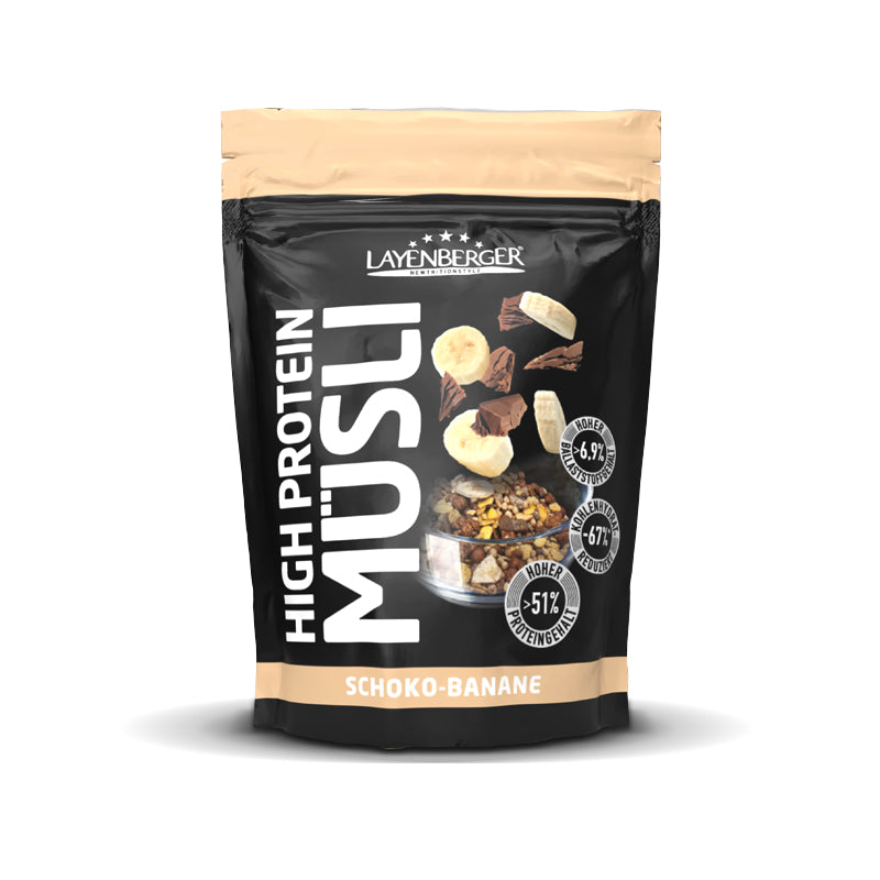 Layenberger Nutrition Group Layenberger 3K Protein-Müsli – Schokolade & Banane – 390 g
