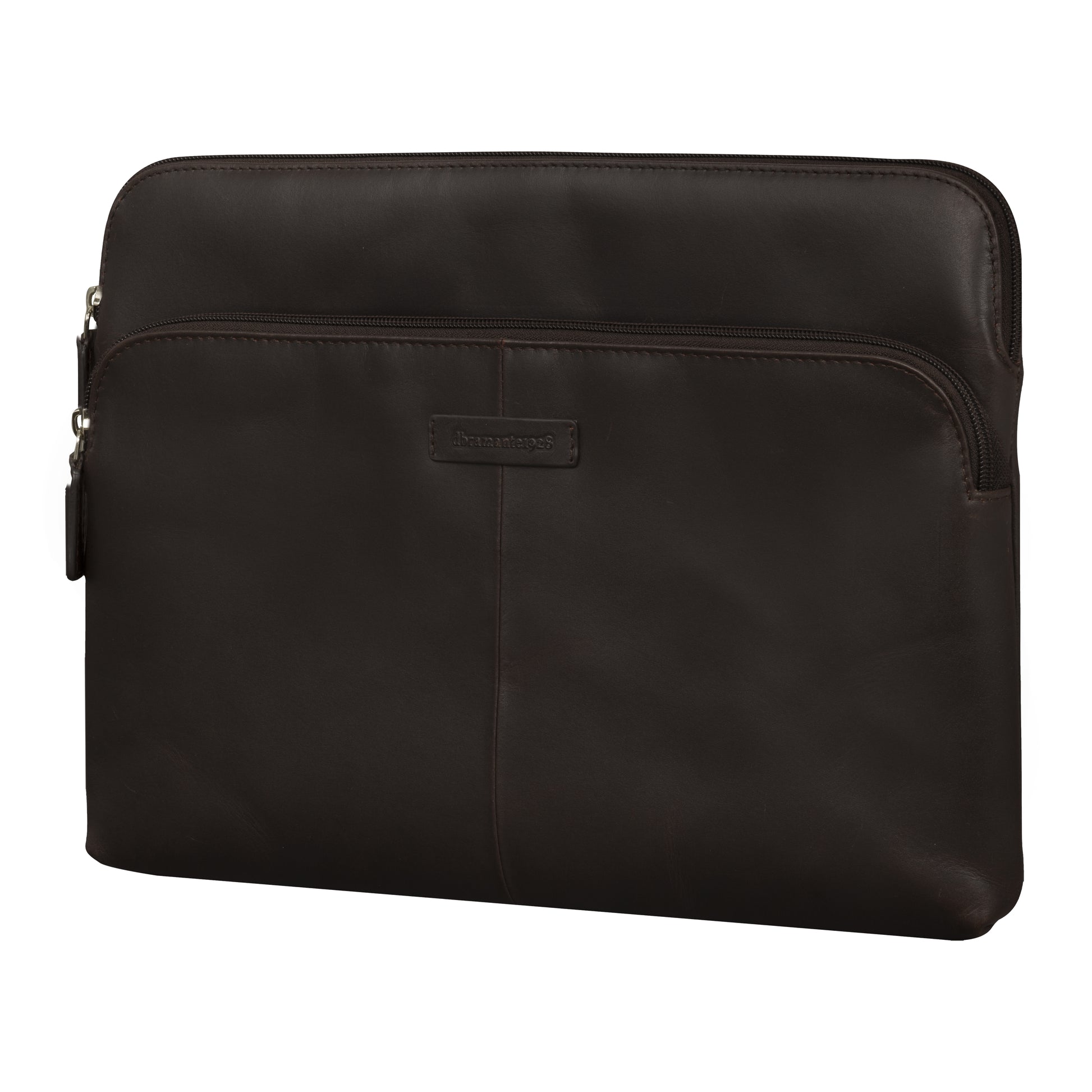 dbramante1928 Notebook-Schutzhülle für MacBook Pro/Air 13" – Vollnarbenleder, Reissverschluss – Schwarz