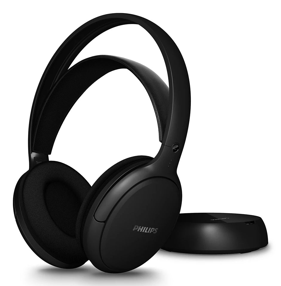 Philips SHC5200M2/12 – Over-Ear Kopfhörer – 2,4 GHz, Basis-Ladestation – Schwarz, für TV – bis 30 h