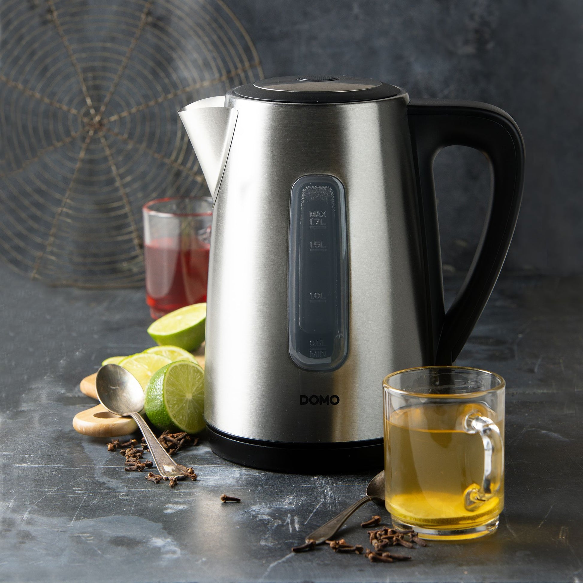Domo Wasserkocher – 1,7 l, Edelstahl, DO738WK