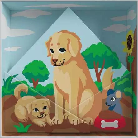 Ravensburger CreArt – Malen-nach-Zahlen-Set – Hund – 20 × 20 cm – ab 7 Jahren