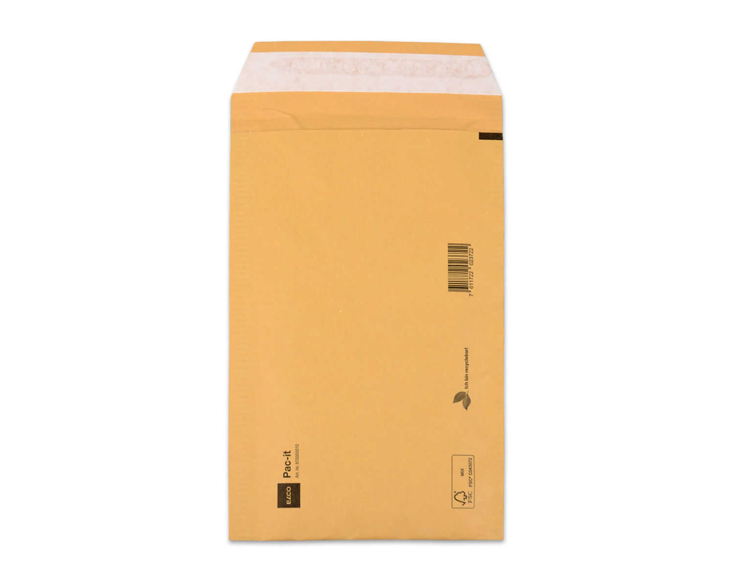 Elco Seitenfaltentasche – 140 × 225 mm, selbstklebend, Papier, braun – 40 Stk.