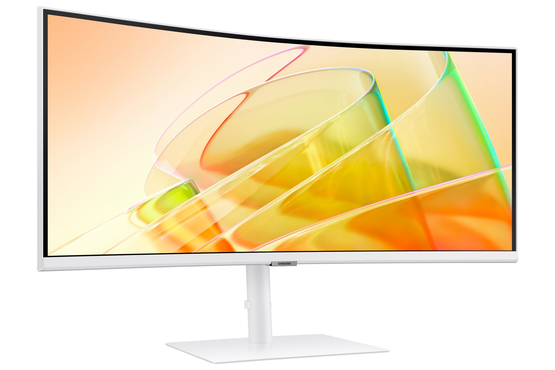 Samsung Curved 34 – Monitor, 34", Daisy Chain, USB-Hub, KVM, Integrierte Lautsprecher, VESA 100 × 100, Weiss