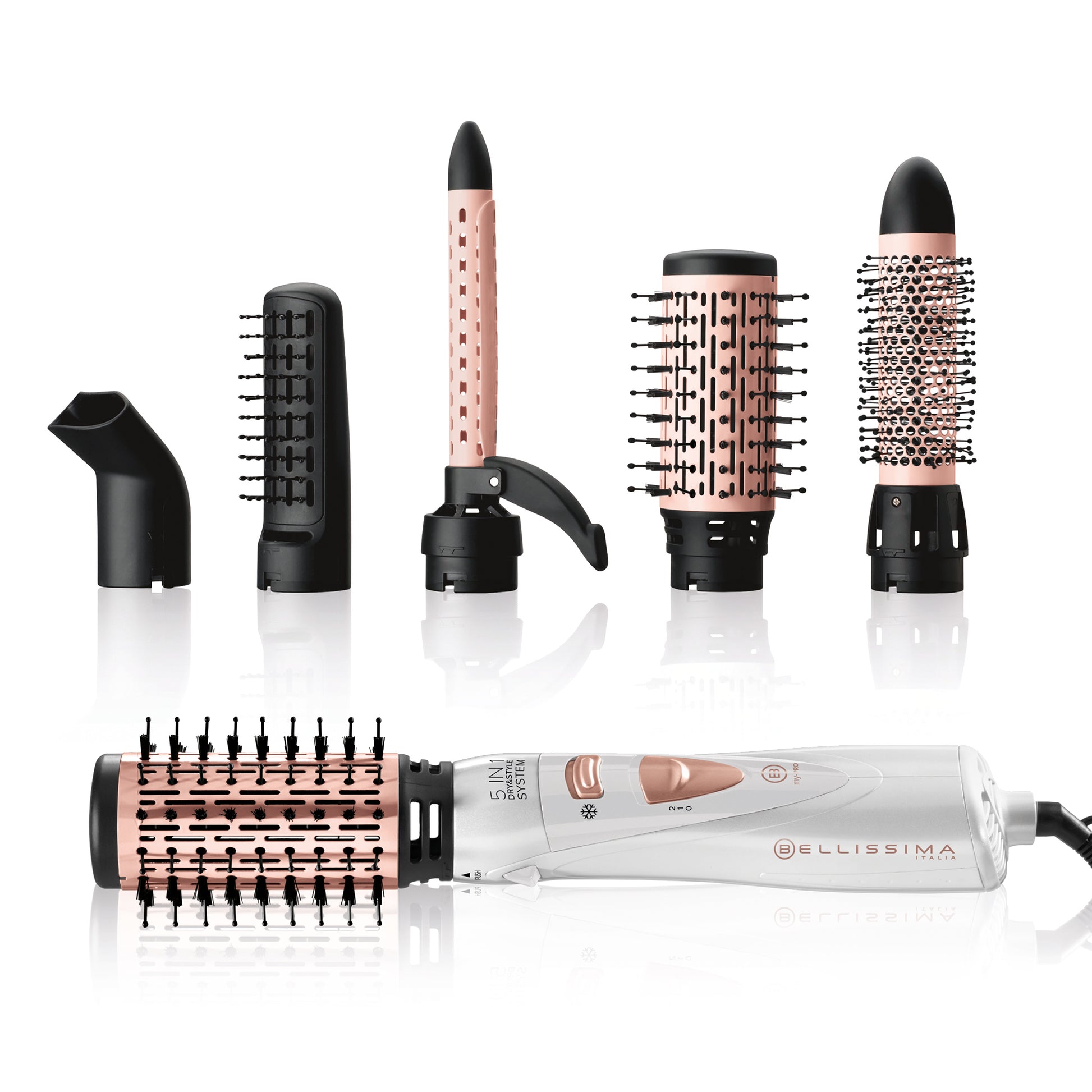 Bellissima Heissluftbürste GH18 1100 – Multistyler – 1000 W, bis 230 °C, 2 Stufen – Roségold