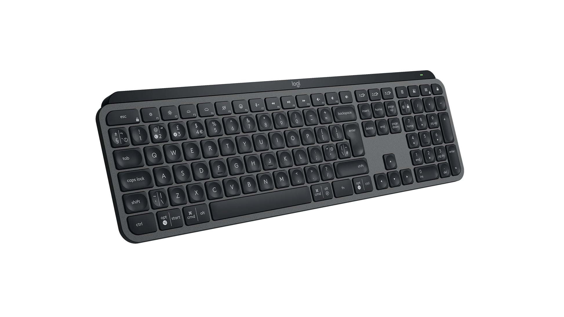 Logitech MX Keys S Advanced – Tastatur, kabellos, beleuchtet, Graphit