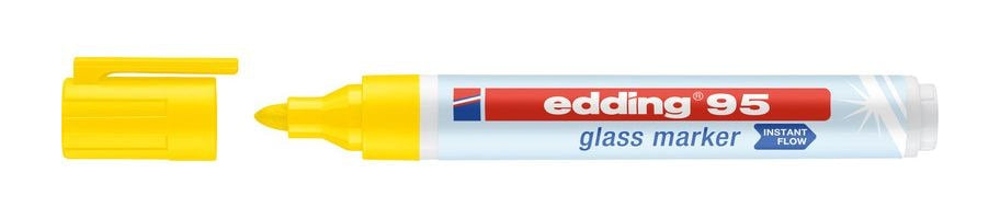 Edding Non-Permanent-Marker Glasboard 95 – Rundspitze 1,5-3 mm – Sortiert – 4er-Set – Trocken abwischbar