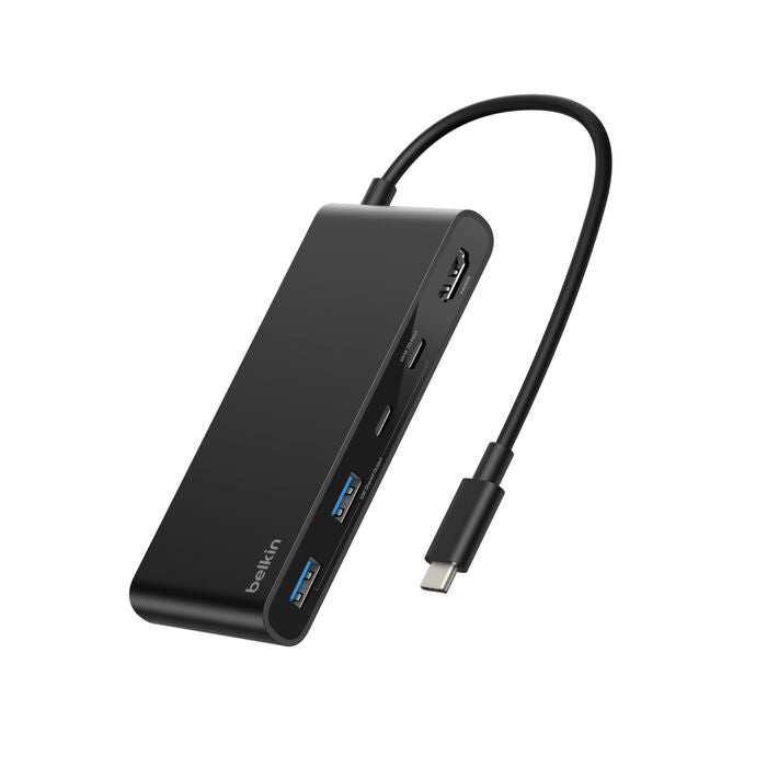 Belkin Connect Multiport-Adapter – USB-C, 1× HDMI, 2× USB-A, 2× USB-C, SD/microSD, für Windows/Mac/ChromeOS