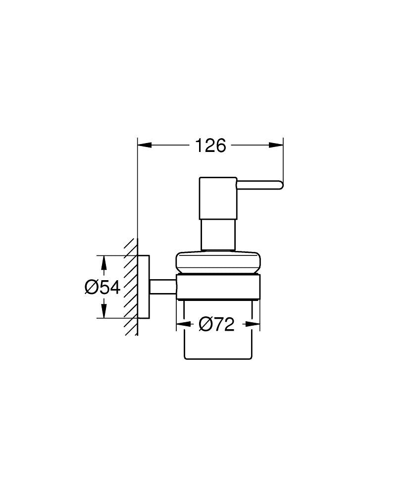 Grohe Start Manueller Seifenspender – Wandmontage – 160 ml, Schwarz, Metall