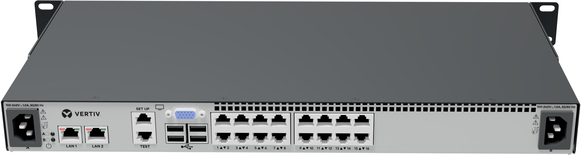Vertiv MPU2-2016DAC-400 16-Port Geräte-Dock – USB-A, 1× VGA