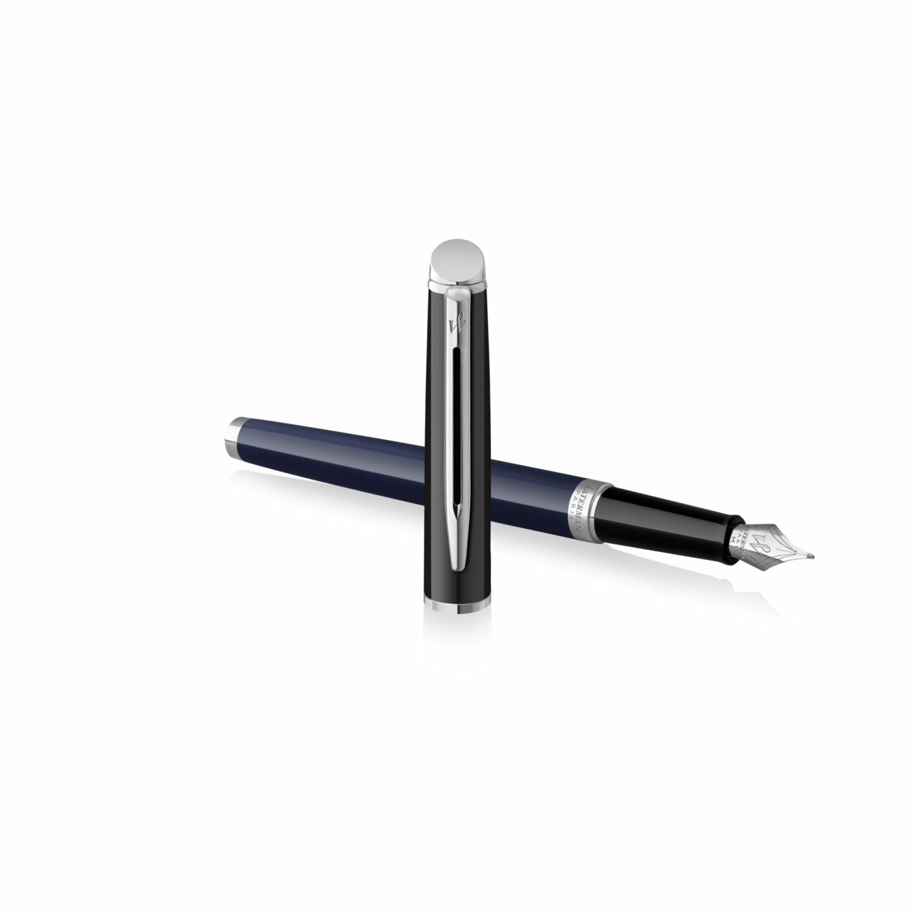 Waterman Hémisphère Colour Blocking Schwarz & Blau – Federspitze M – schwarz/blau, blau – Patronen