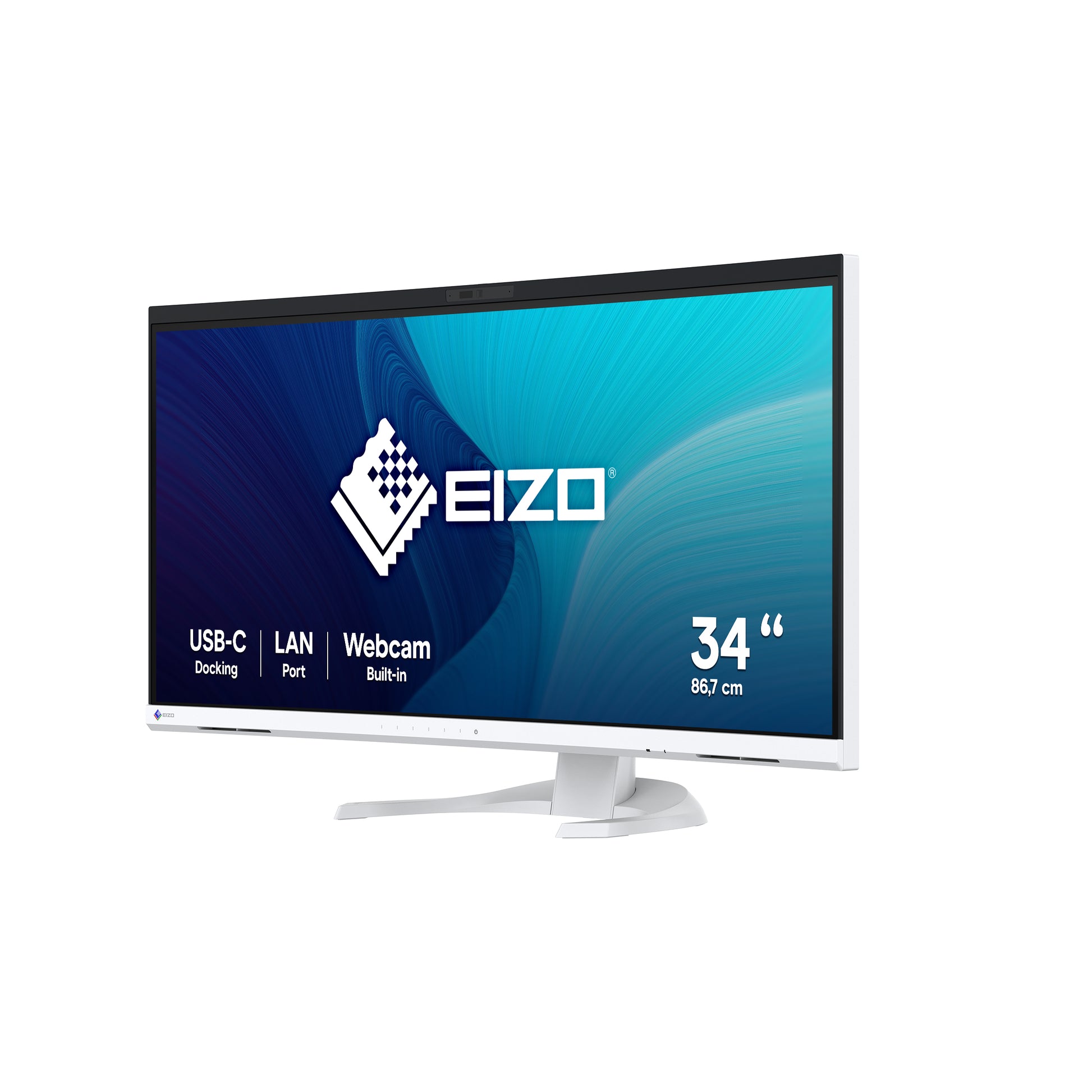 EIZO FlexScan EV3450XC – Monitor, 34,1" 3440 × 1440 (UWQHD), IPS, 60 Hz, 300 cd/m², VESA 100 × 100, Weiss