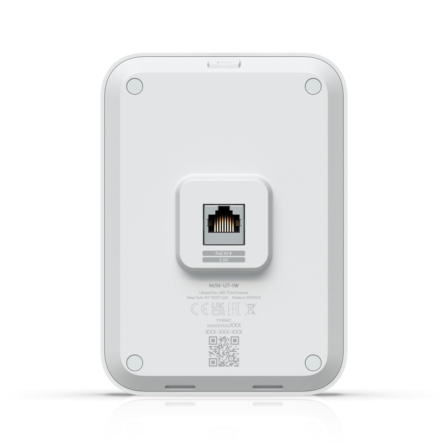 Ubiquiti U7-IW – Access Point – Wi-Fi 7 (2,4/5 GHz), 4,3 Gbit/s, 2,5GbE, PoE, Wandmontage
