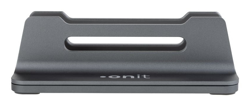 ONIT Laptop-Ständer – für Notebooks bis 17,3", breitenverstellbar, rutschfest – Anthrazit