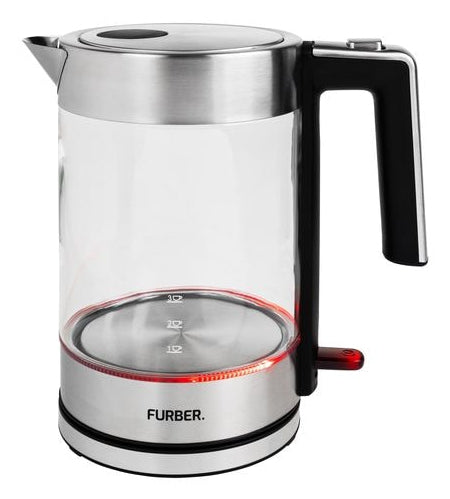 Furber. Furber Vetro Wasserkocher – 1,7 l, Glas/Edelstahl, F01828