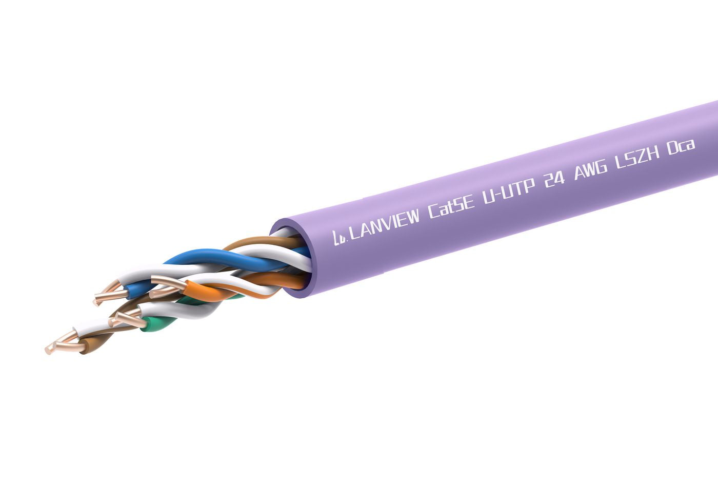 Lanview Cat5e Kabel – Violett, LSZH-Mantel