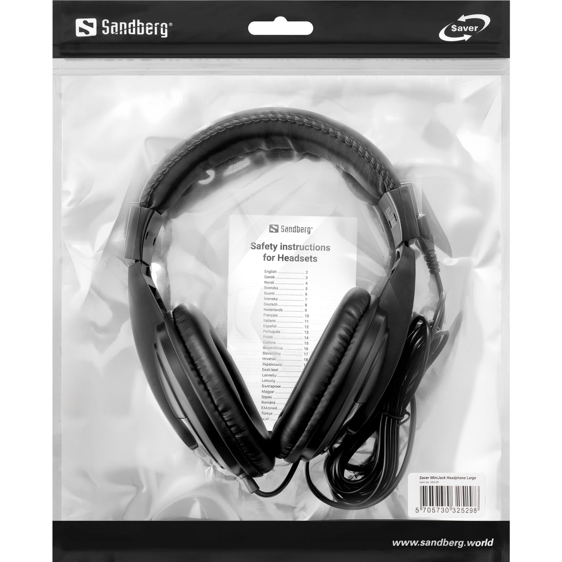 Sandberg Saver MiniJack Kopfhörer 325-29 – Ohrumschliessend, Für Anrufe/Musik