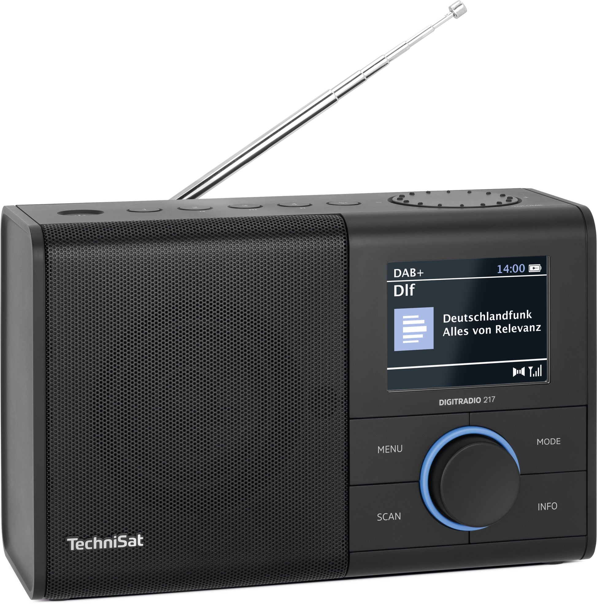 TechniSat DigitRadio 217 – Tragbares DAB+ Radio, UKW, Bluetooth – Schwarz