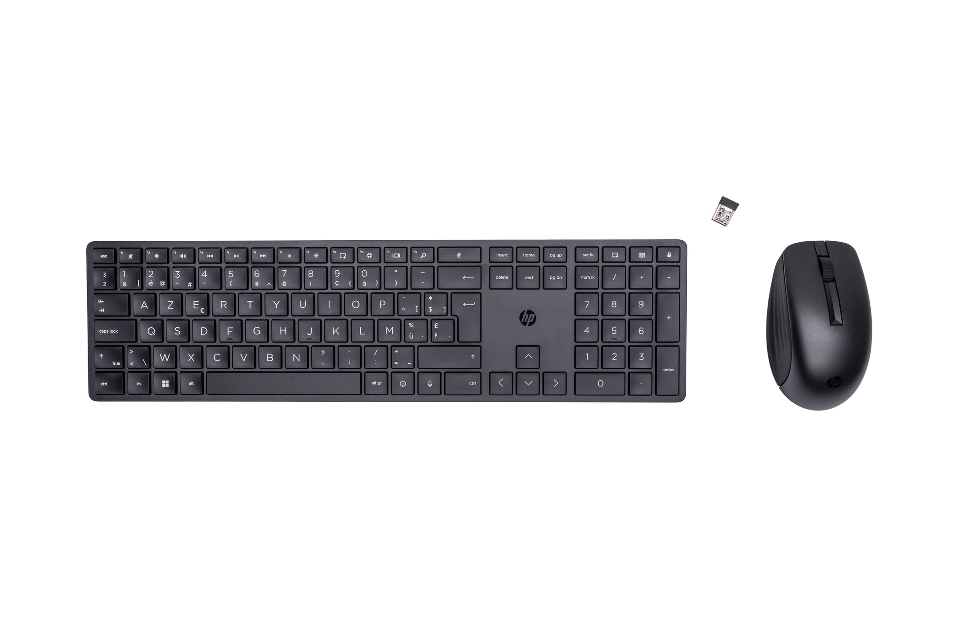 HP 650 – Tastatur-Maus-Set – 100% – Membran – 2,4 GHz USB-A (Empfänger) – AZERTY (BE) – Schwarz