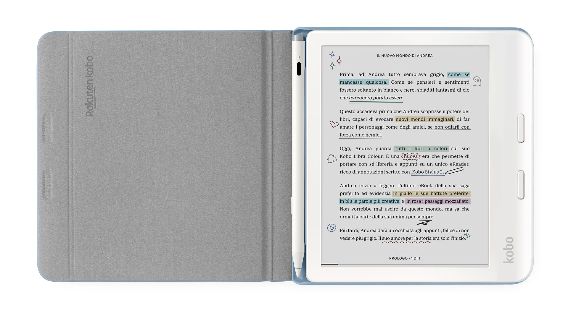 Kobo Tablet-Hülle für Kobo bis 7" – Blau