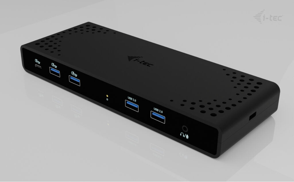 i-tec Uni Dual 4K Dockingstation – USB-C, 2× DP, 2× HDMI, 4× USB-A, 85 W PD, GbE, für Windows/Mac/ChromeOS