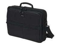 DICOTA Notebook-Tasche bis 15,6" – Recyceltes PET, Trolley-Band – Schwarz