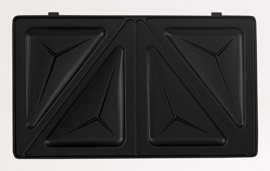 CREATE Ersatzteller Stone 3in1 Sandwich – 14 × 24 cm, für Waffeleisen 3in1 Studio, 2 Stk.