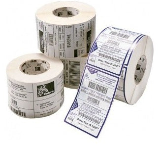 Zebra Etikettenrolle, 50 mm × 14,6 m, weiss, Papier, permanent klebend, 30 Rollen