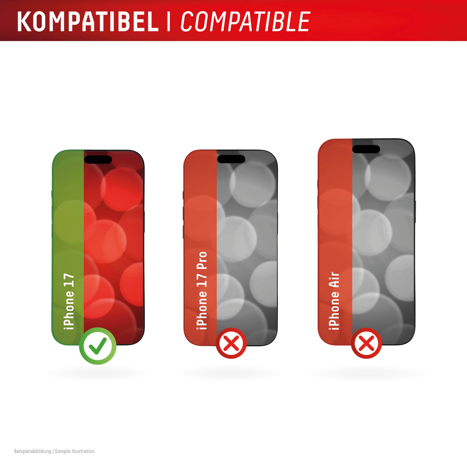 E.V.I. Displayschutz (Panzerglas), 10H – für iPhone 17 – mit Applikator