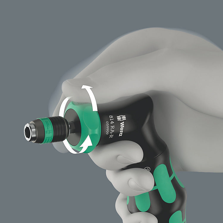 Wera Kraftform Kompakt Pistol RA-R 1 – 7-teilig, Multi-Bit-Schraubendreher