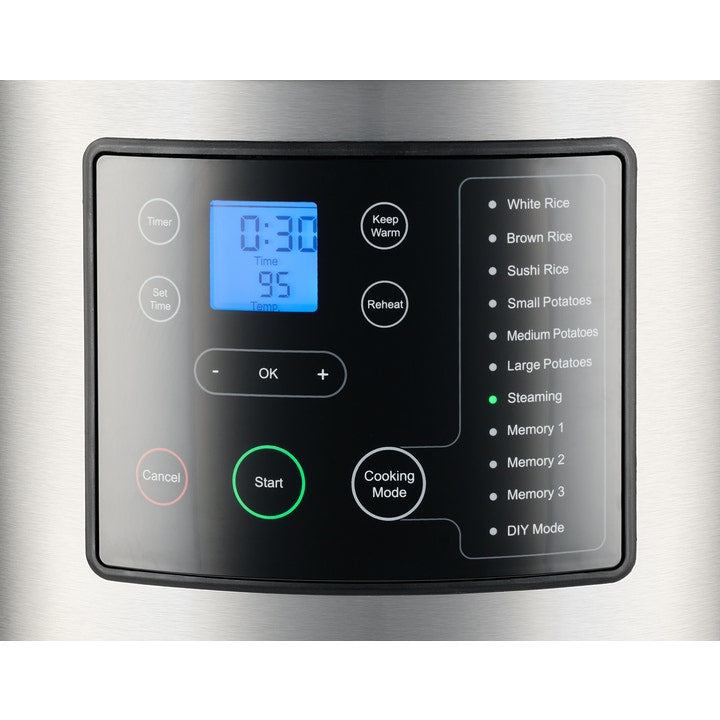 Solis Reiskocher 8161 – 5 l, 860 W, Warmhaltefunktion – silber/edelstahl