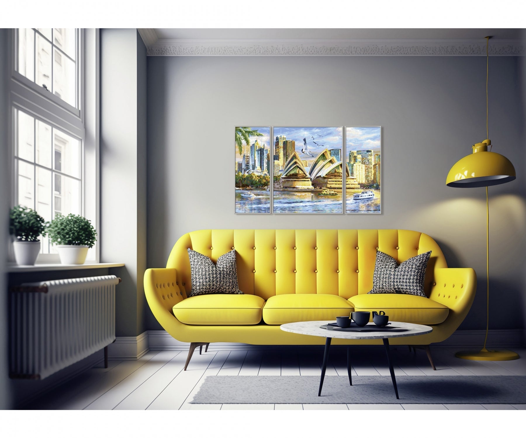 Schipper Malen-nach-Zahlen-Set – Stadt / Land – 3-teilig (40 × 50 cm, 20 × 50 cm, 20 × 50 cm) – ab 14 Jahren