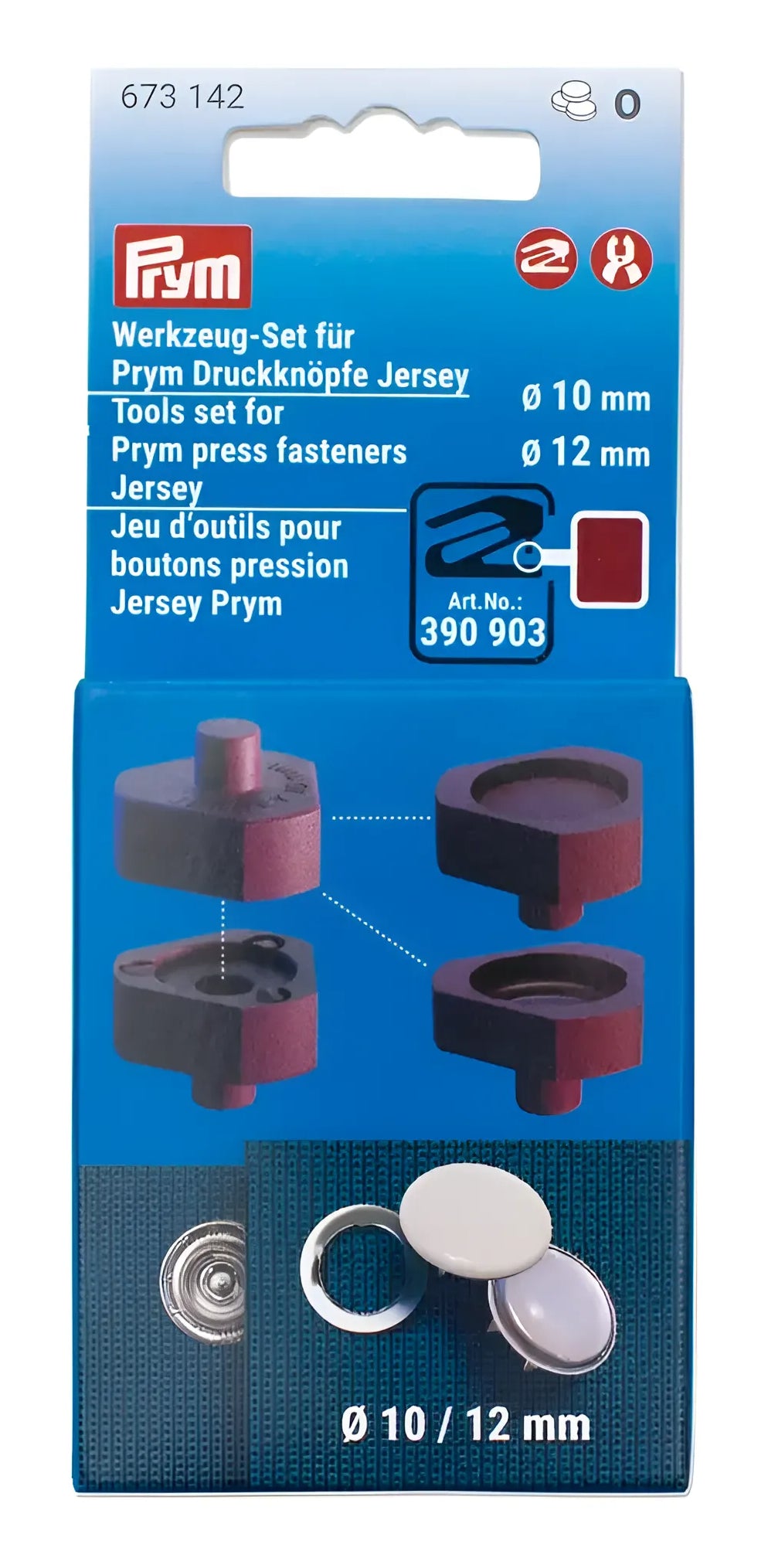 Ofrex Set Prym Druckknopf-Werkzeug-Set Jersey – Kunststoff, mehrfarbig, 3 Stück ...