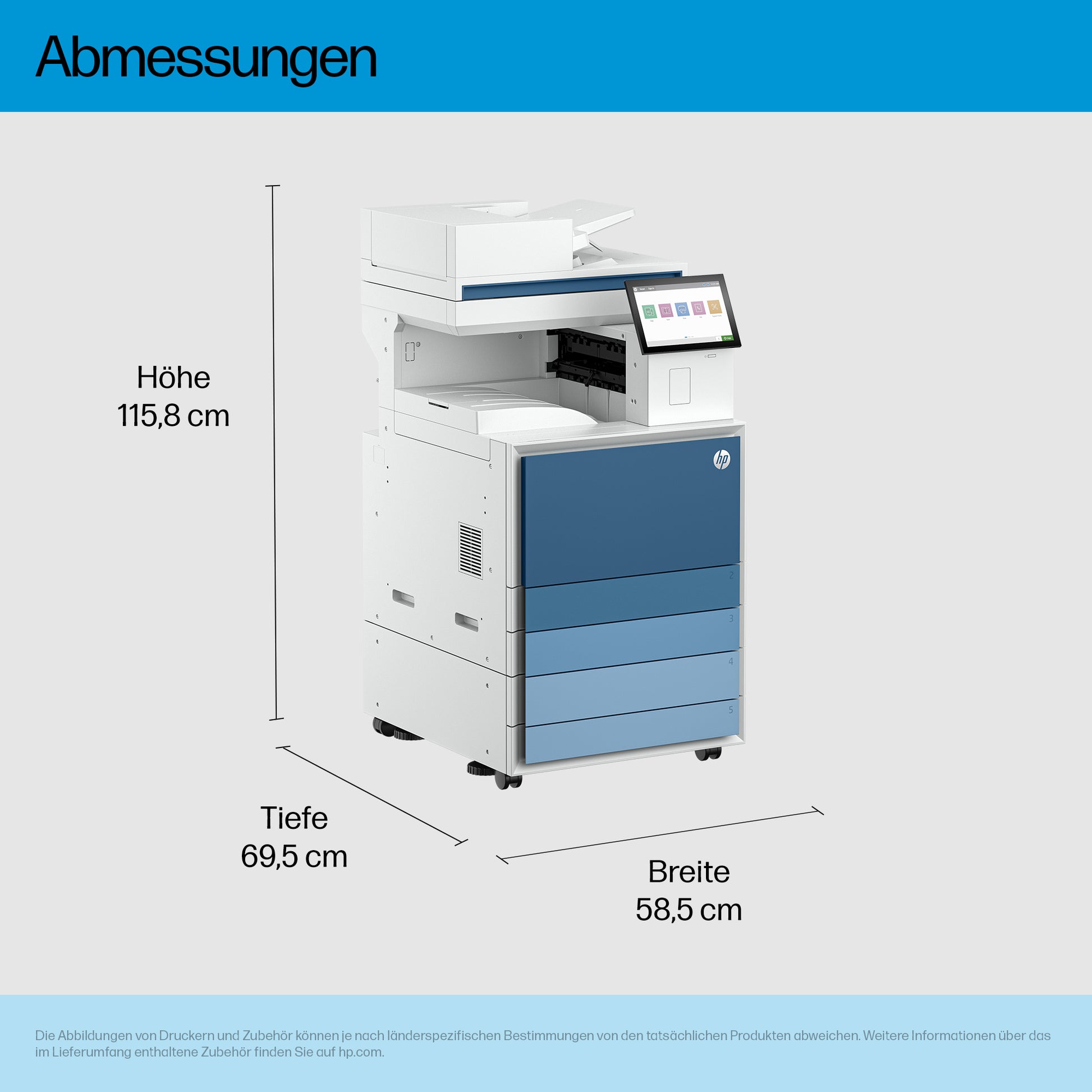 HP Enterprise 8601DN – S/W Laser-MFP A4, 3-in-1 – LAN – Duplex – 70 ppm S/W