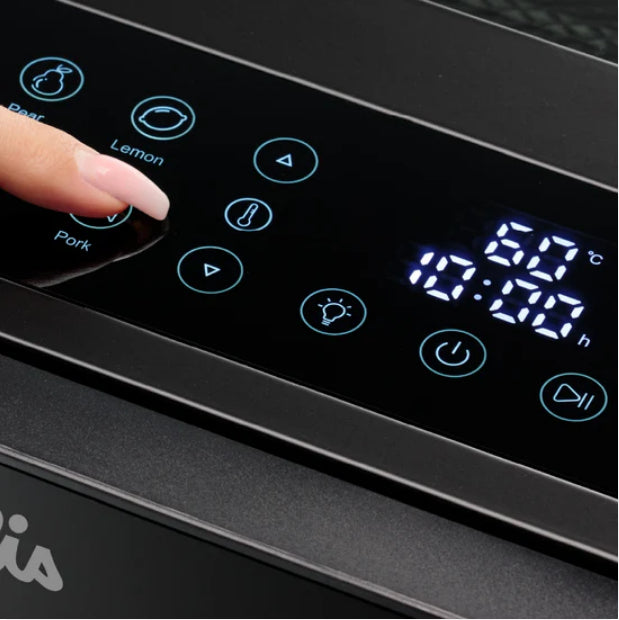 Solis Dörrgerät VitaDry SEV – 8 Edelstahlschalen, 850 W, 48 h Timer – schwarz
