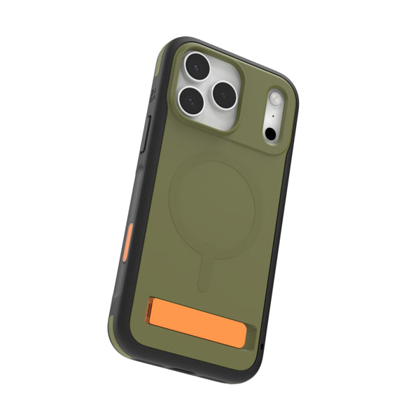 ZAGG Sedona Snap Backcover – für Apple iPhone 17 Pro Max, mit Ständer, Graphen, Grün, bis 4 m Sturzsicher