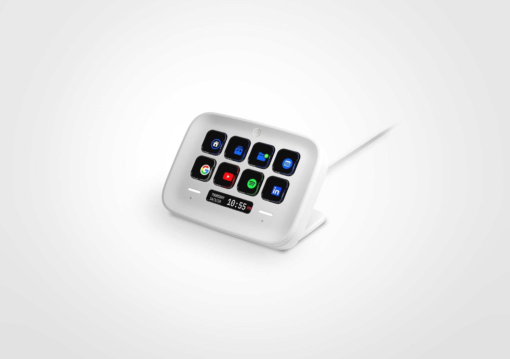 Elgato Stream Deck Neo – Keypad-Steuerpult – kabelgebunden – USB-C – LCD-Tasten – Weiss