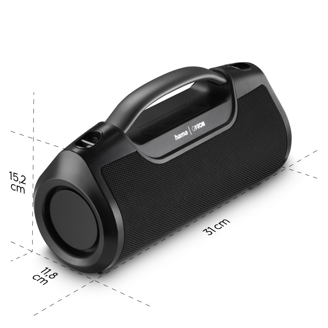 Hama Mate Pro 188219 – Bluetooth-Lautsprecher – IPX6, 12 h Akku, 60 W, Bluetooth 5.0, Schwarz
